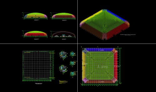 Pre-Mixed Shed Grid Shell Structure Space Frame Feature Image