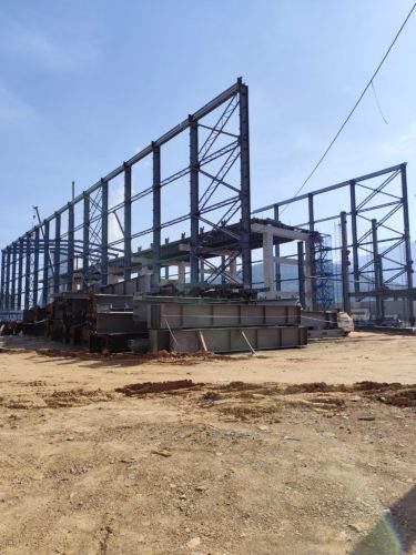 Construction of the Main Structure of a Heavy Industrial Steel Structure Plant 3