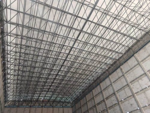 Installation of Space Frame Flat Grid Canteen in Nursing Home 4